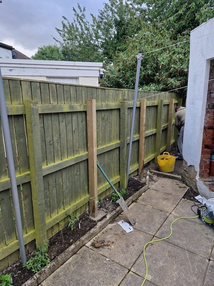 Replace rotten fence posts
